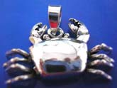 Crab design sterling silver 925 Thailand made pendant with movable legs