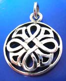 sterling silver 925 Thailand made pendant in Celtic knot in circle design