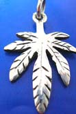 Sterling silver pendant in palm tree outline