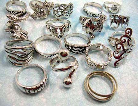 925. sterling silver stamped animal rings
