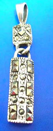  sterling silver pendant with multi marcasite stone