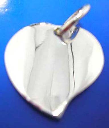  solid heart love sterling silver 925 thailand made pendant