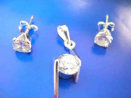  sterling silver jewelry, cz jewelry set