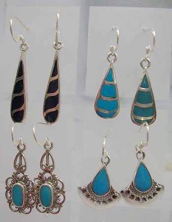 turquoise inlay silver jewelry