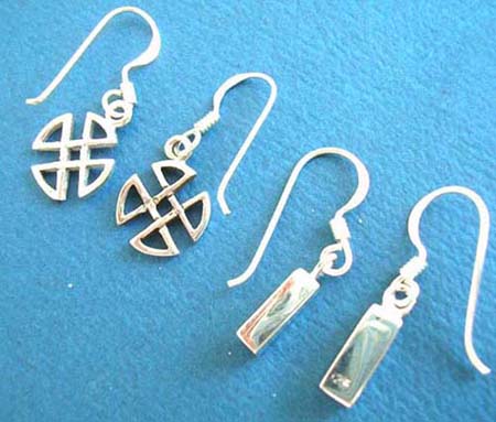 silver earrings, costume earring